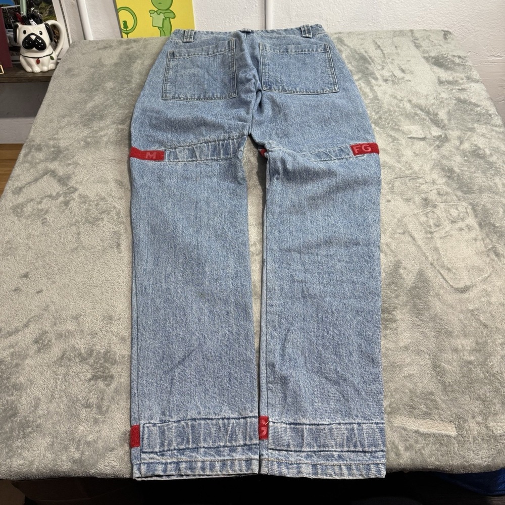 Marithe Francois Girbaud Jeans Mens 32 (31x34) Shuttle Tape Cargo Denim Slim Y2K - Picture 7 of 13